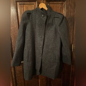 Beautiful Wool Coat with Pleated Shoulders 
Size 11/12-One Owner Rarely Worn